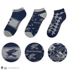 Set Of 3 Ravenclaw Ankle Socks -Cinereplicas Shop AnkleSocks Ravenclaw HarryPotter Product 7 4895205606647