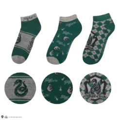 Set Of 3 Slytherin Ankle Socks -Cinereplicas Shop AnkleSocks Slytherin HarryPotter Product 7 4895205606630