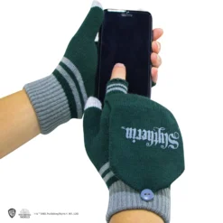 Slytherin Mitten/Fingerless Gloves -Cinereplicas Shop Gloves Fingerless Slytherin HarryPotter Product 4 4895205600539 scaled