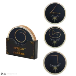 Set Of 4 Spells And Charms Series 1 Coasters -Cinereplicas Shop HarryPotter Setof4Coaster Spell Charm Series1 Product 7 4895205616165 scaled