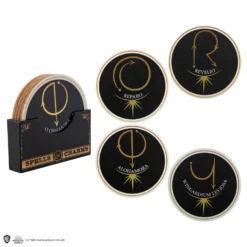 Set Of 4 Spell & Charms Series 2 Coasters -Cinereplicas Shop HarryPotter Setof4Coaster Spell Charm Series2 Package 1 4895205616707 CR4105
