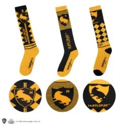 Set Of 3 Hufflepuff High Socks -Cinereplicas Shop HighSocks Hufflepuff HarryPotter Product 7 4895205609242 scaled