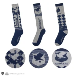 Set Of 3 Ravenclaw High Socks -Cinereplicas Shop HighSocks Ravenclaw HarryPotter Product 7 4895205609235 scaled