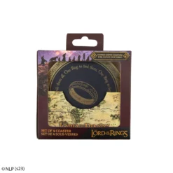 Set Of 4 Lord Of The Rings Coasters -Cinereplicas Shop LOTR Coaster Set of 4 package 1 4895205616196