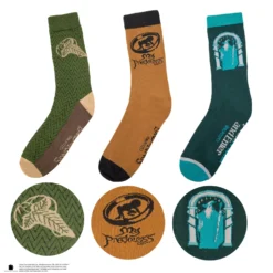 Set Of 3 Lord Of The Rings Socks -Cinereplicas Shop LOTR Set 3 Socks Product 1 4895205620346 CR1650 scaled