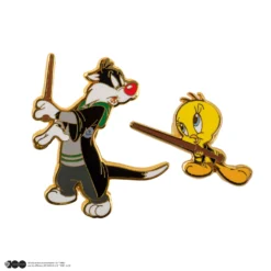 Set Of 2 Tweety & Sylvester At Hogwarts Pin Badges -Cinereplicas Shop PinBadgeSet Tweety SylversteratHogwarts Product 1 4895205615267