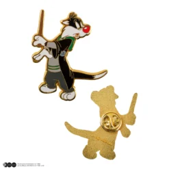 Set Of 2 Tweety & Sylvester At Hogwarts Pin Badges -Cinereplicas Shop PinBadgeSet Tweety SylversteratHogwarts Product 3 4895205615267