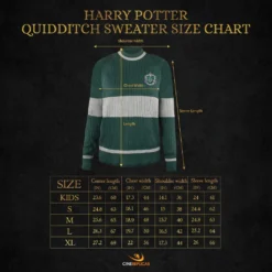 Slytherin Quidditch Sweater -Cinereplicas Shop QuidditchSweater SizeChart Slytherin EN 7857232c 4c03 42dd 9ece c7319f3b6eb5