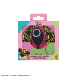 Set Of 4 Squid Game Coasters -Cinereplicas Shop SG Coasters Squid Game Packaging 1 4895205619845 CR4141 scaled