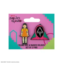 Set Of 2 Pins Young-Hee & Squid Game Soldier -Cinereplicas Shop SG Set of 2 Pins Younghee Soldier Packaging 1 4895205619708 CR3243
