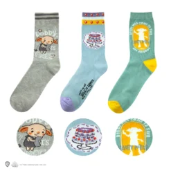 Set Of 3 Dobby Socks -Cinereplicas Shop Socks Set of 3 Dobby Product 4 4895205611238 scaled