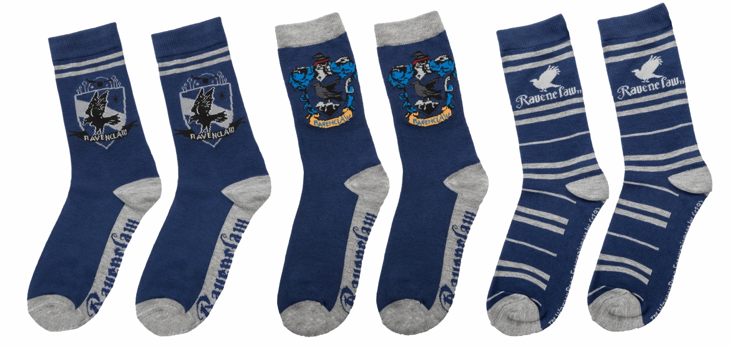 Set Of 3 Ravenclaw Socks 5 Set Of 3 Ravenclaw Socks - Image 3