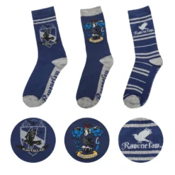 Set Of 3 Ravenclaw Socks 21 Set Of 3 Ravenclaw Socks -Cinereplicas Shop Socks SetOf3 Ravenclaw HarryPotter Product 8 scaled