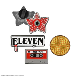 Set Of 4 Stranger Things Season 1 Pins -Cinereplicas Shop StrangerThings Setof4Pin Season1 Product 2 4895205618060 CR3280 scaled
