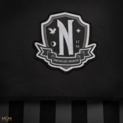 Nevermore Academy Black Backpack -Cinereplicas Shop WEDNESDAY Backpack Nevermore Black Product 7 4895205616271 CR2483 scaled