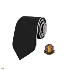 Nevermore Academy Deluxe Tie -Cinereplicas Shop Wednesday Deluxe Necktie With Pin Product 6 4895205616318 scaled